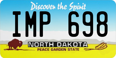 ND license plate IMP698