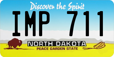 ND license plate IMP711