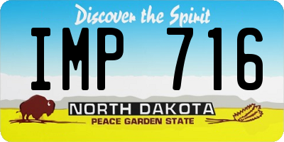 ND license plate IMP716