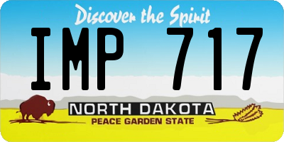 ND license plate IMP717