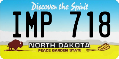ND license plate IMP718