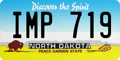 ND license plate IMP719