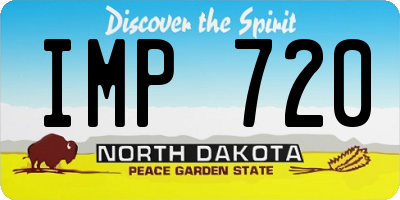 ND license plate IMP720