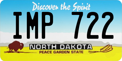 ND license plate IMP722