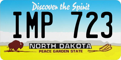 ND license plate IMP723