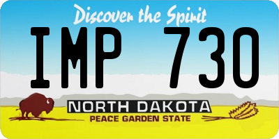 ND license plate IMP730