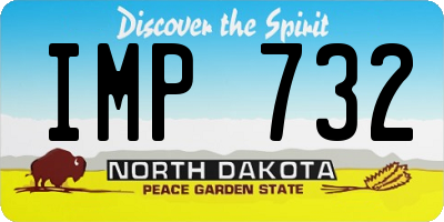 ND license plate IMP732