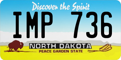 ND license plate IMP736