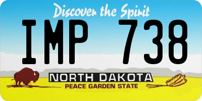ND license plate IMP738