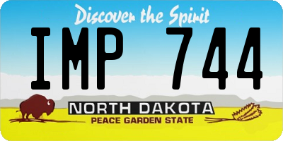 ND license plate IMP744