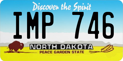 ND license plate IMP746