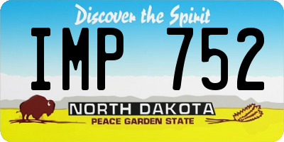 ND license plate IMP752