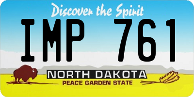 ND license plate IMP761