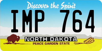 ND license plate IMP764