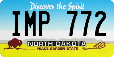 ND license plate IMP772