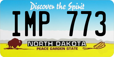 ND license plate IMP773