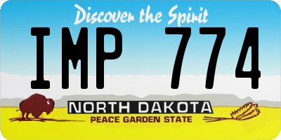 ND license plate IMP774