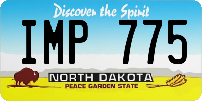 ND license plate IMP775
