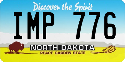 ND license plate IMP776