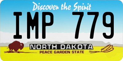 ND license plate IMP779