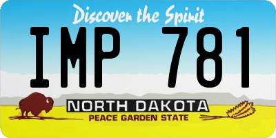 ND license plate IMP781