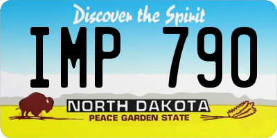 ND license plate IMP790