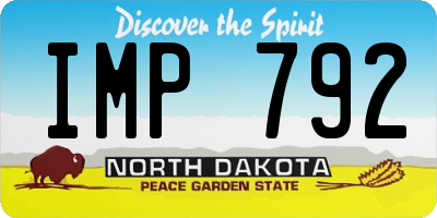 ND license plate IMP792