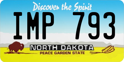 ND license plate IMP793