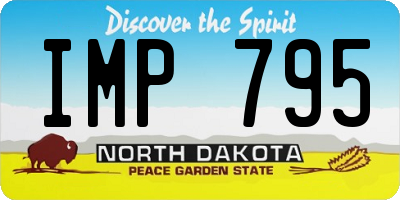 ND license plate IMP795