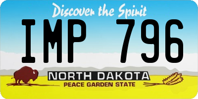 ND license plate IMP796