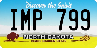 ND license plate IMP799