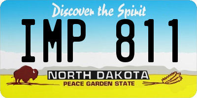 ND license plate IMP811