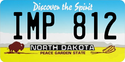 ND license plate IMP812
