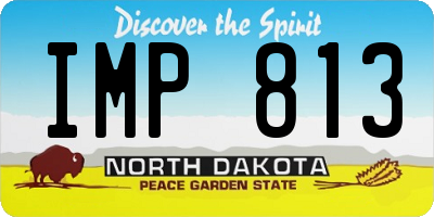 ND license plate IMP813
