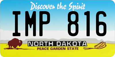 ND license plate IMP816