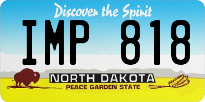 ND license plate IMP818