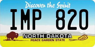 ND license plate IMP820