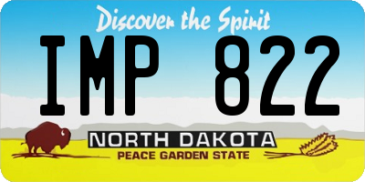 ND license plate IMP822