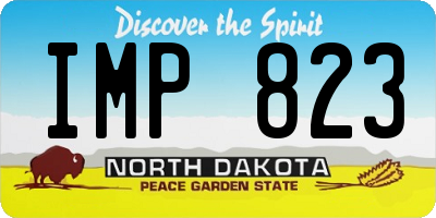 ND license plate IMP823