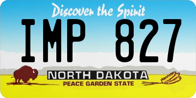 ND license plate IMP827