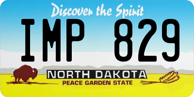 ND license plate IMP829