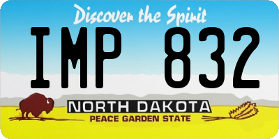 ND license plate IMP832