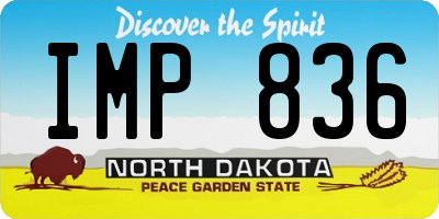 ND license plate IMP836