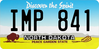 ND license plate IMP841