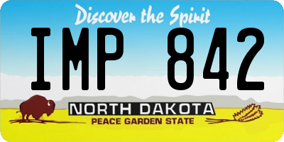 ND license plate IMP842