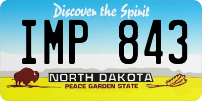 ND license plate IMP843