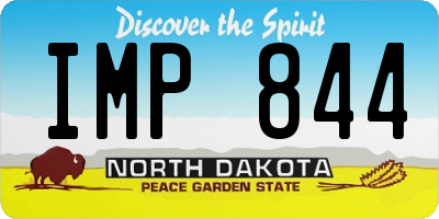 ND license plate IMP844