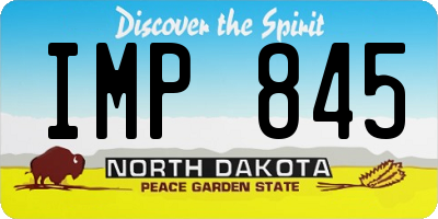 ND license plate IMP845