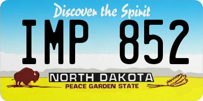 ND license plate IMP852