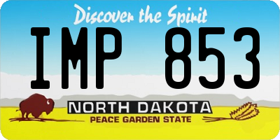ND license plate IMP853